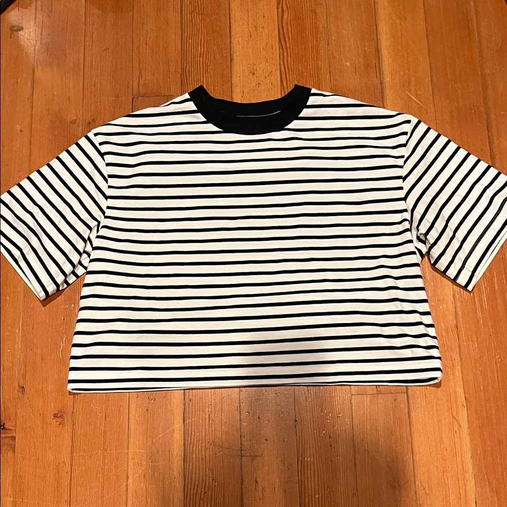 Pistola Black and White Striped Tee